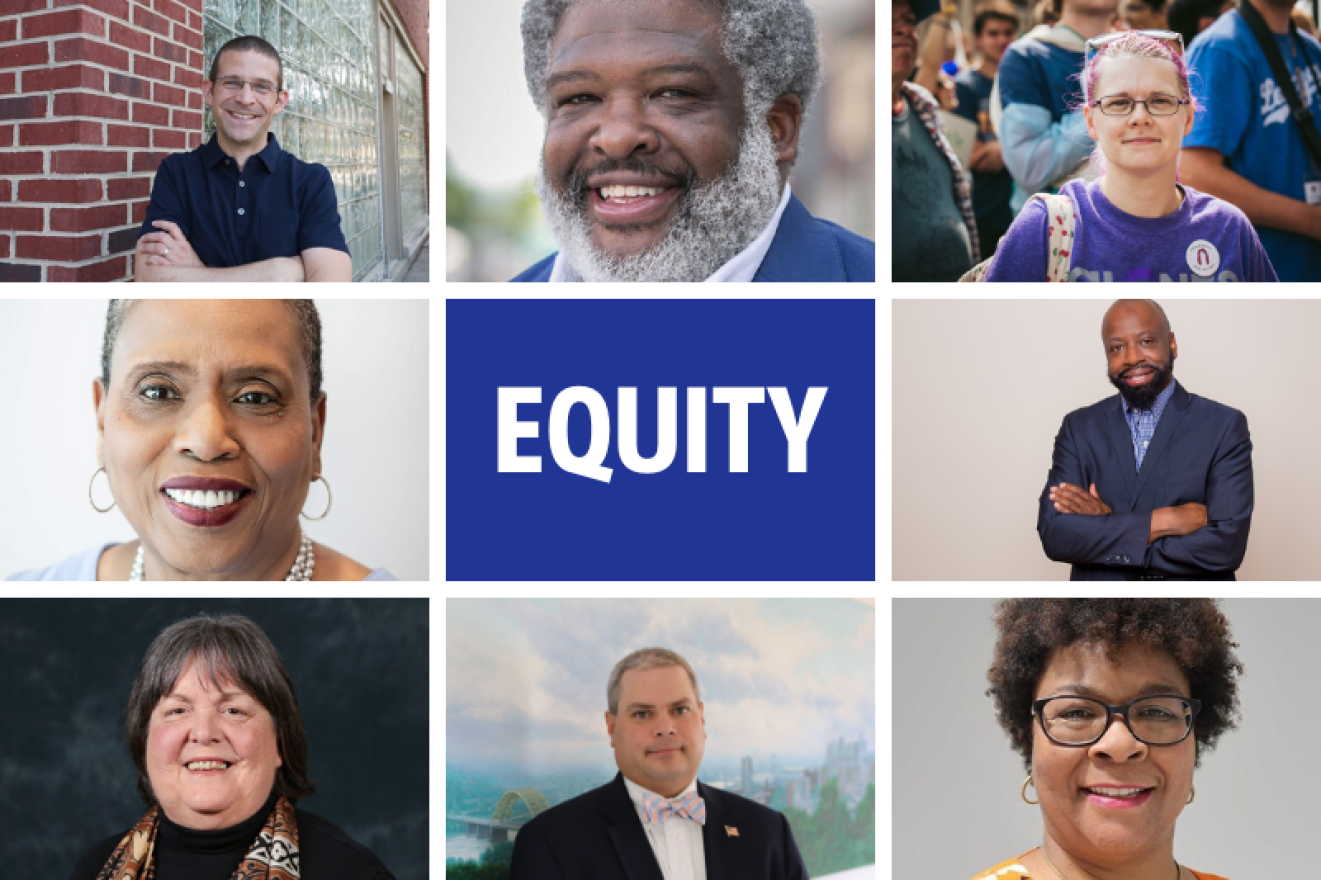 Clockwise from top left: Ben Lindy, Ozie Davis, Marlena Brookfield, Gary Favors, Pam Bowers, Steve Mergele, Eve Bolton and Carolyn Jones. Heather Couch did not respond to WVXU.